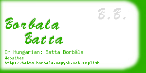borbala batta business card